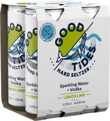 Good Tides Hard Seltzer Lemon & Lime Vodka