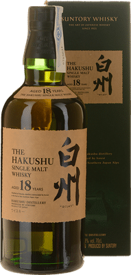 SUNTORY Hakushu 18 Year Old 43% ABV Single Malt Whisky, Japan Japan