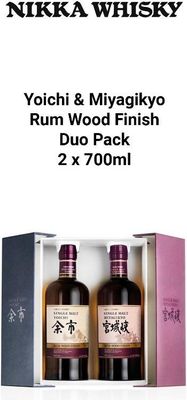 Nikka Yoichi & Miyagiko Rum Wood Finish Duo Pack