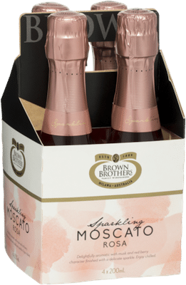 Brown Brothers Sparkling Moscato Rosa Sweet Sparkling 4 x