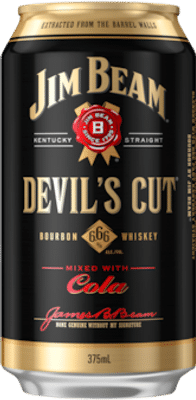 Jim Beam Devils Cut Bourbon & Cola Cans