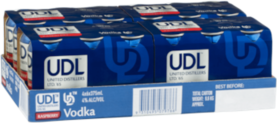 UDL Vodka & Raspberry Cans mL