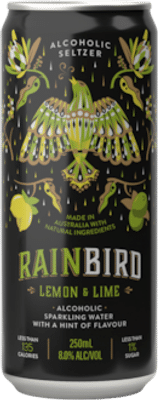 Rainbird Lemon & Lime Alcoholic Seltzer 8 Percent Vodka