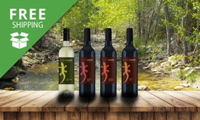 Free Shipping: $89 for 12 South Lizard Creek Wines Shiraz, Merlot, Cabernet Sauvignon or Chard (Dont Pay $229)