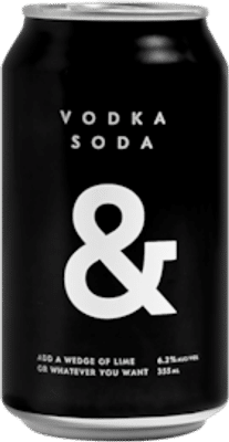 Vodka Soda & Black Cans