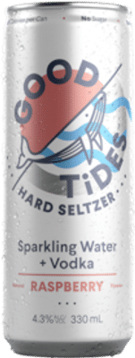 Good Tides Hard Seltzer Raspberry Vodka Cans