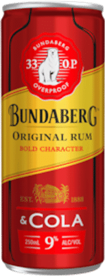 Bundaberg 33 OP Rum & Cola Cans