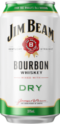 Jim Beam White Label Bourbon & Dry Cans