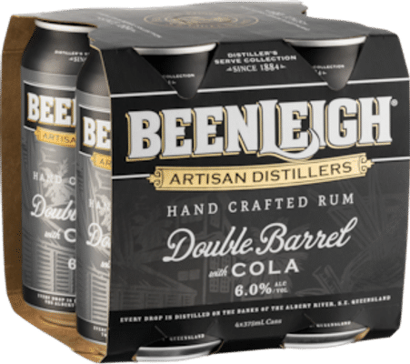 Beenleigh Artisan Di Beenleigh Double Barrel Rum & Cola 6% 6x4pk x3 RTD