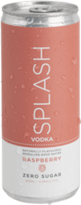Splash Vodka Raspberry & Soda Cans 250mL