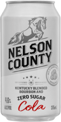 County 4.6% Bourbon & Zero Sugar Cola Cans 10 Pack