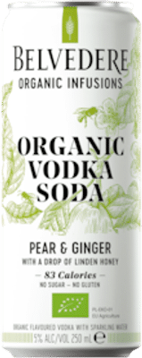 Belvedere Organic Vodka Soda Pear & Ginger