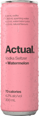 Actual Vodka Seltzer + Watermelon Cans