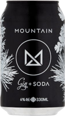 MOUNTAIN Distilling Gin + Soda cans